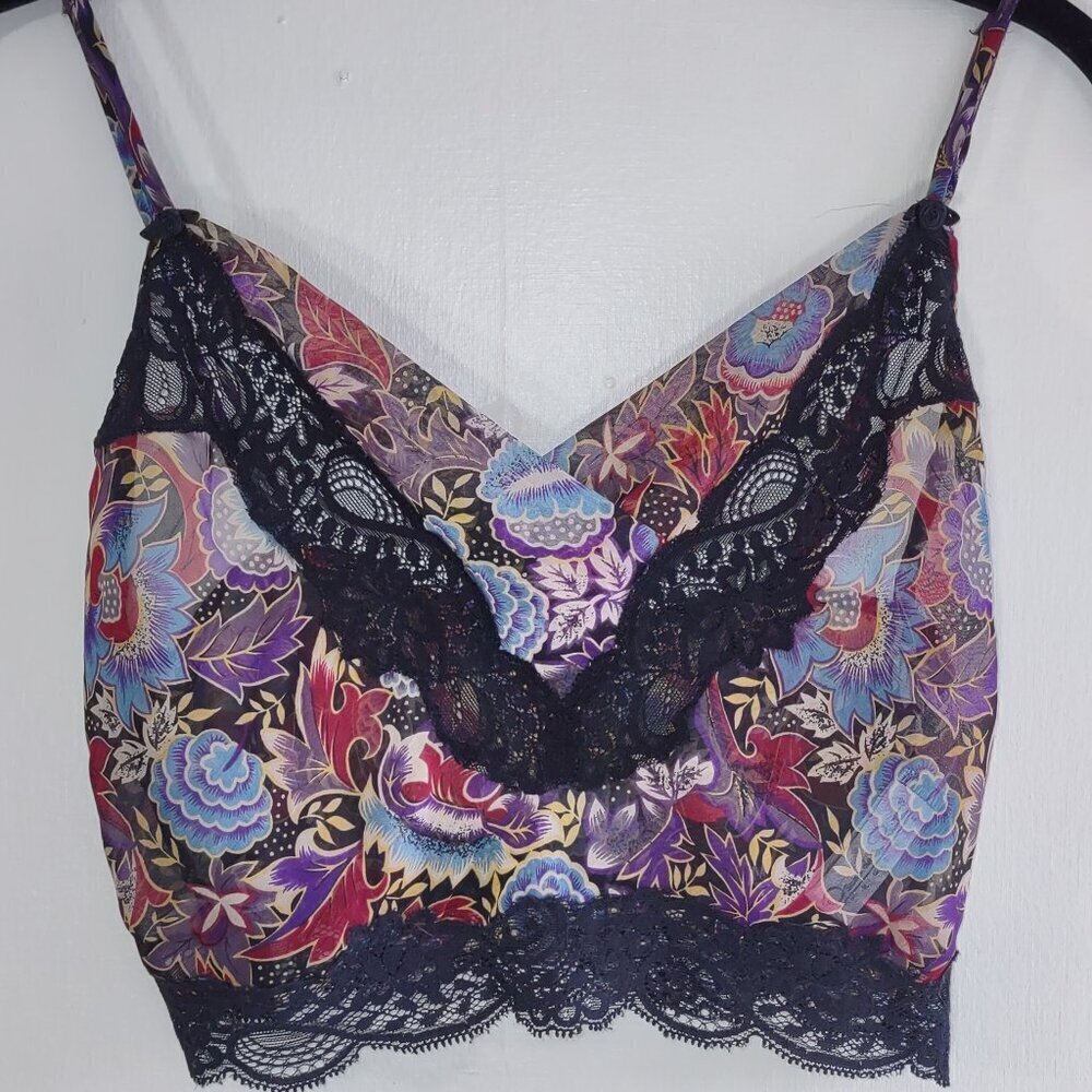 Vintage Oscar de la Renta Floral Lace Cami Top Indie Whimsigoth Feminine Size 32 - Picture 2 of 9